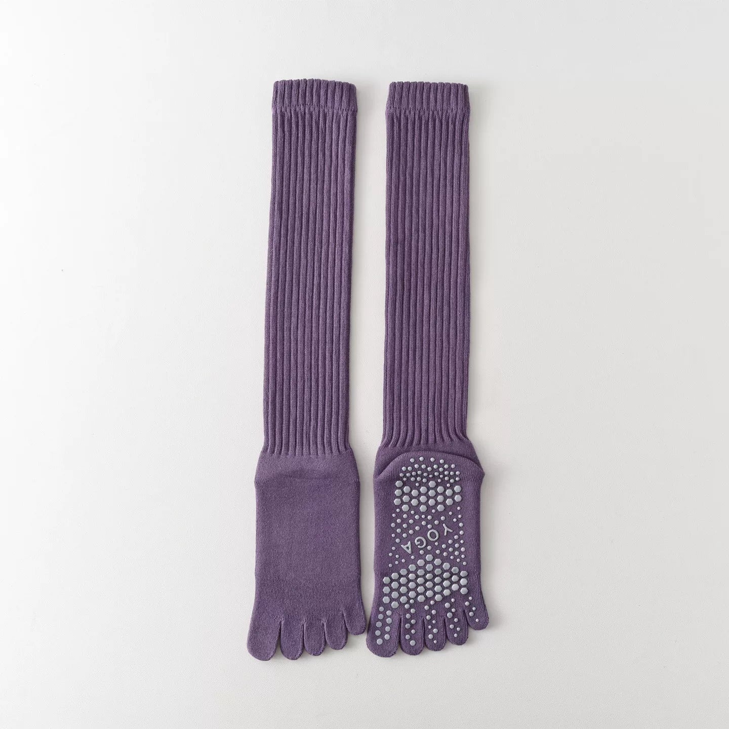 Hawecc | Indoor Split-Toe Mid-Calf Socks for Yoga