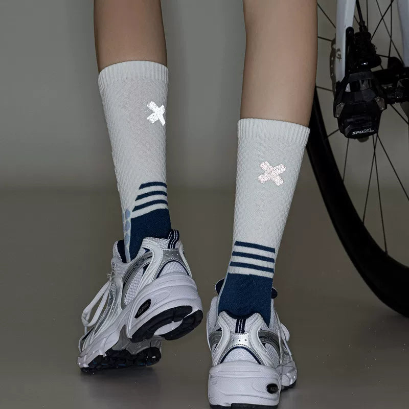 Hawecc | Mid-Calf Grip Socks for Women’s Indoor Fitness and Yoga