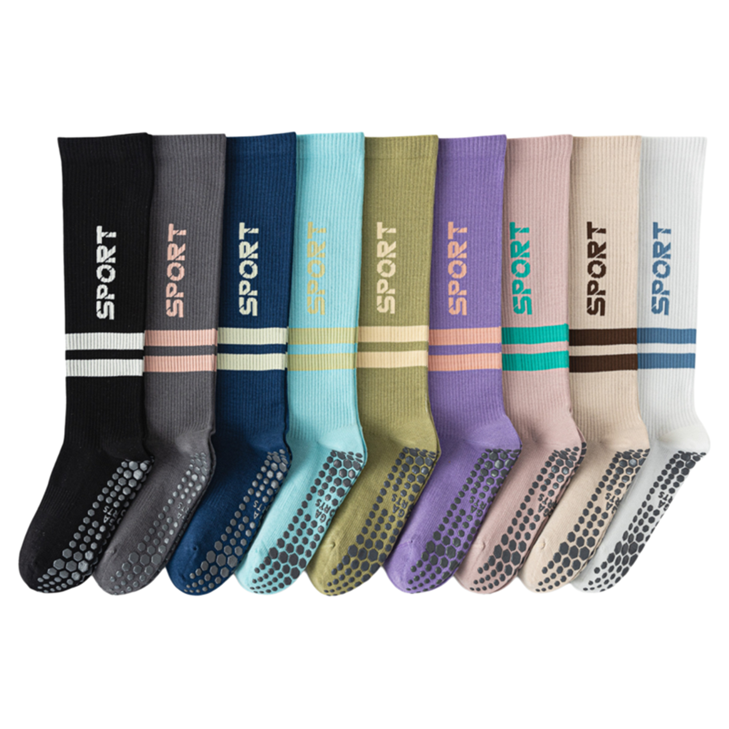 Hawecc | Indoor Mid-Calf Split-Toe Yoga Socks