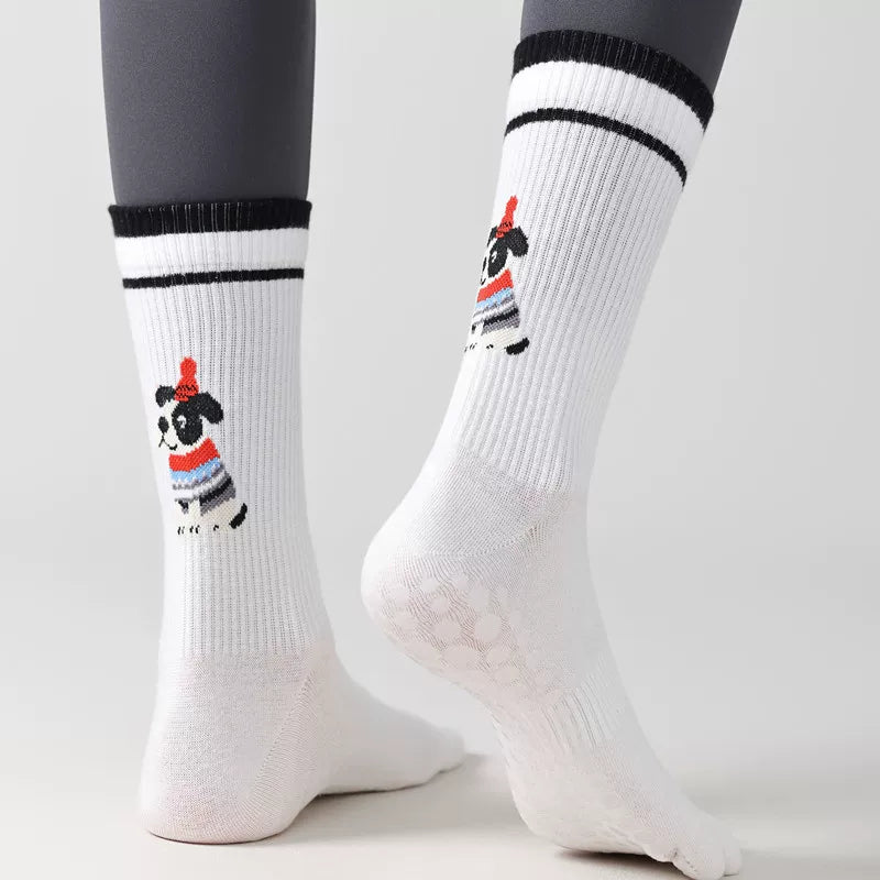 Hawecc | Mid-Calf Grip Socks for Women’s Home and Studio Practice