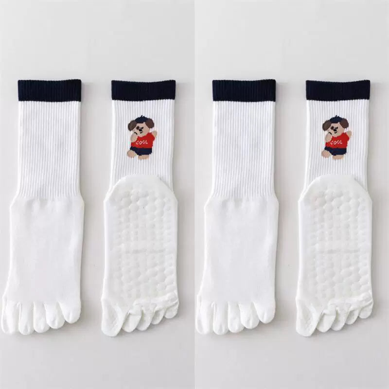 Hawecc | Split-Toe Grip Socks for Women’s Indoor Fitness