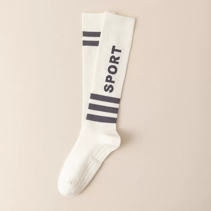 Hawecc | Women’s Mid-Calf Grip Socks for Pilates, Yoga, and Barre