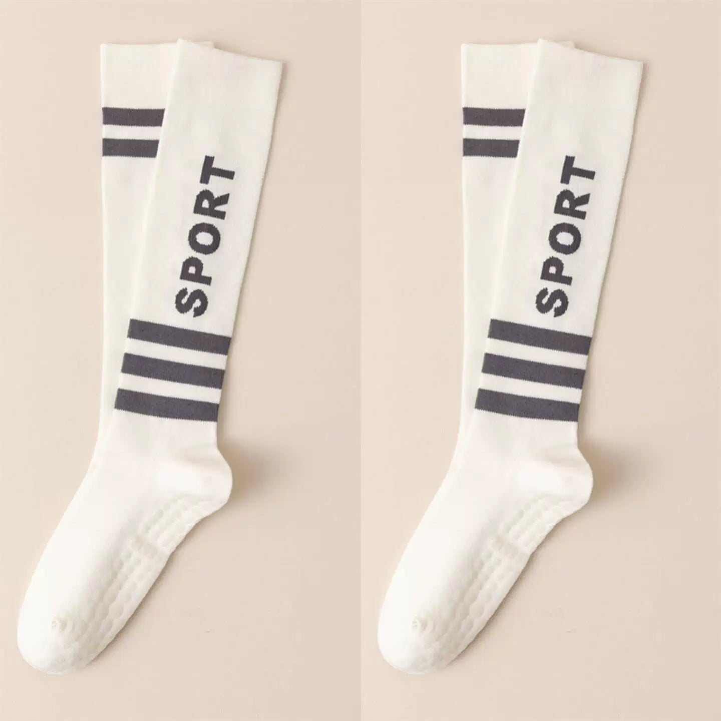 Hawecc | Women’s Mid-Calf Grip Socks for Pilates, Yoga, and Barre