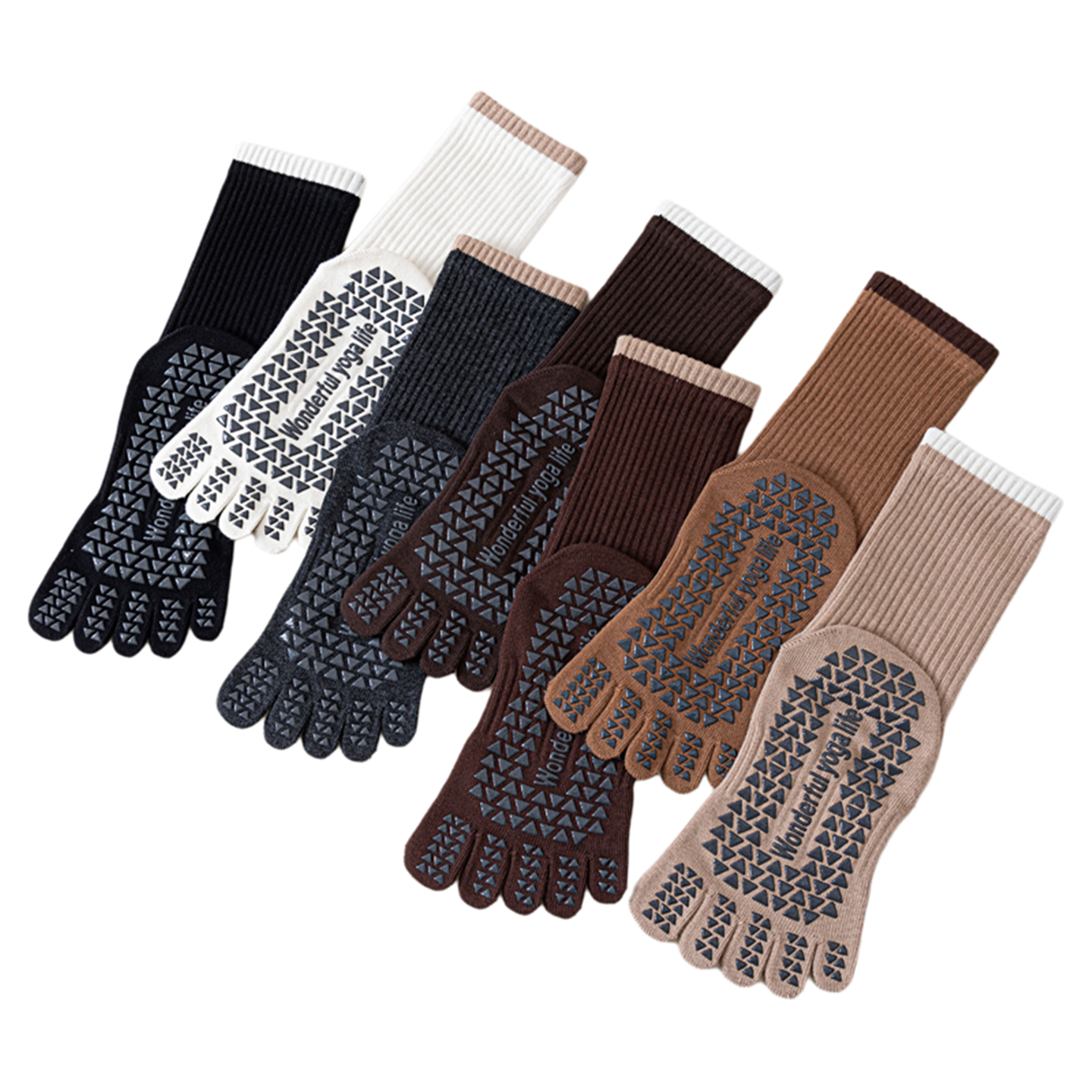 Hawecc | Women’s Indoor Fitness Socks with Split Toe