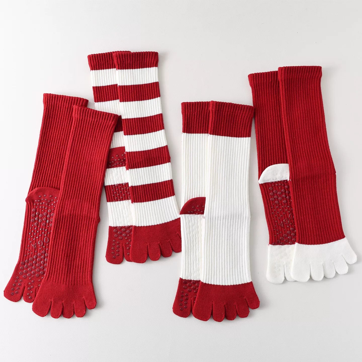 Hawecc | Non-Slip Split-Toe Socks for Women’s Mid-Calf Fitness