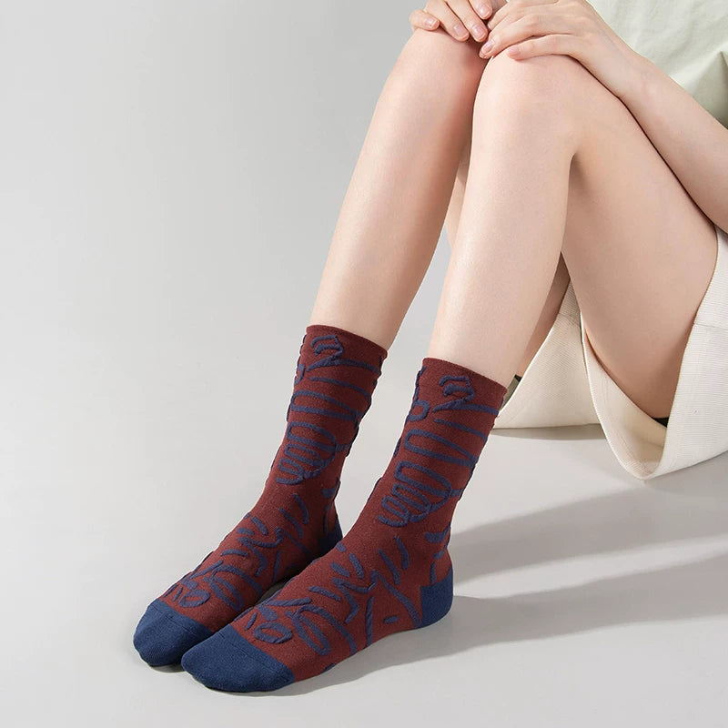 Hawecc | Women’s Indoor Split-Toe Mid-Calf Socks