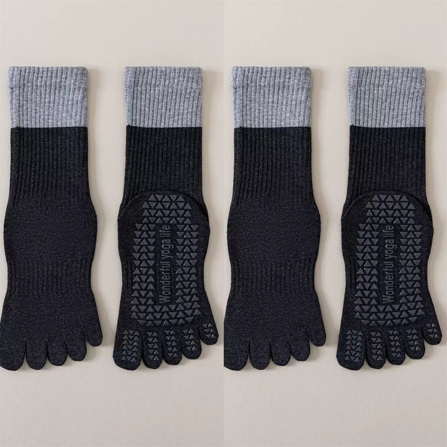 Hawecc | Non-Slip Pilates and Yoga Socks for Women’s Mid-Calf Comfort