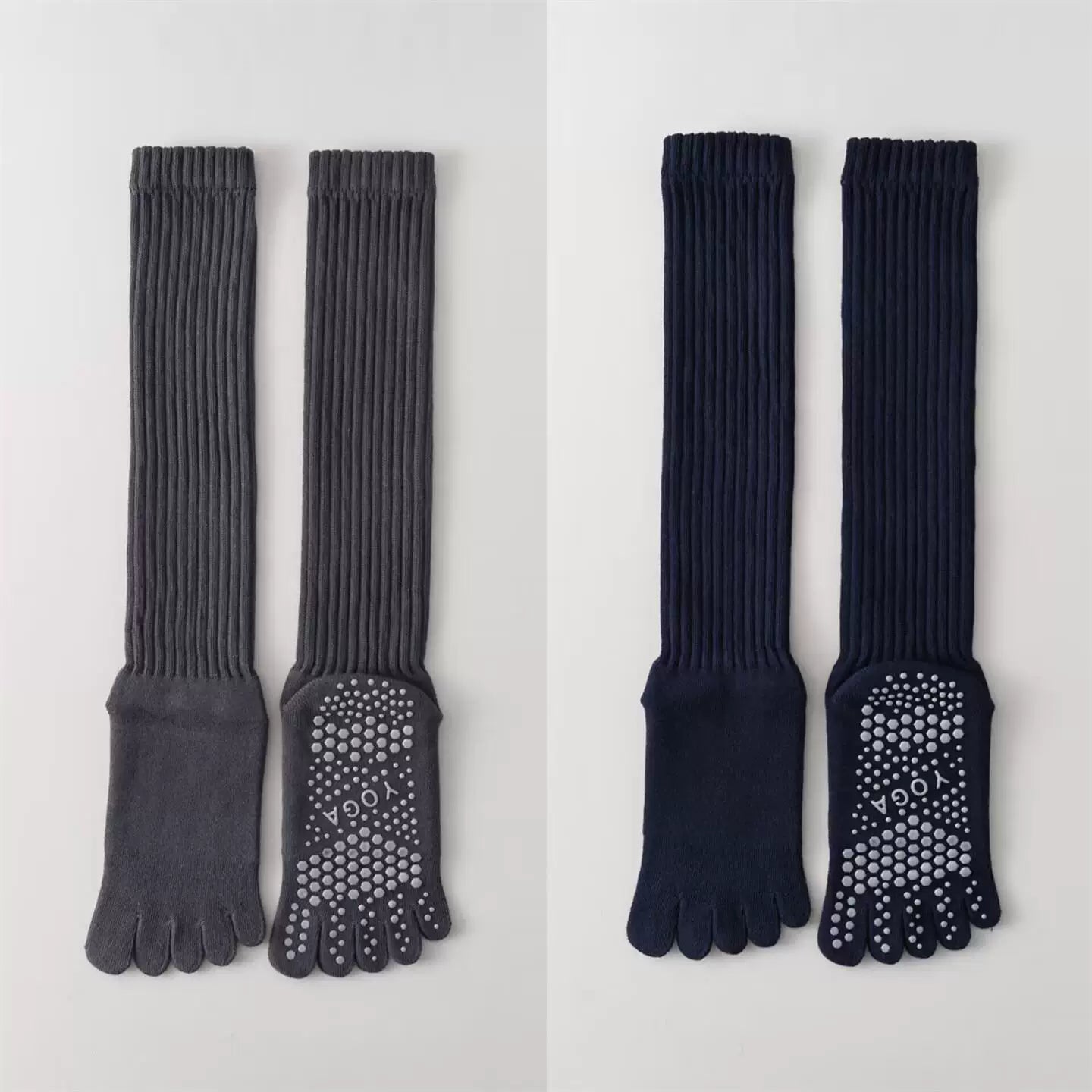 Hawecc | Indoor Split-Toe Mid-Calf Socks for Yoga