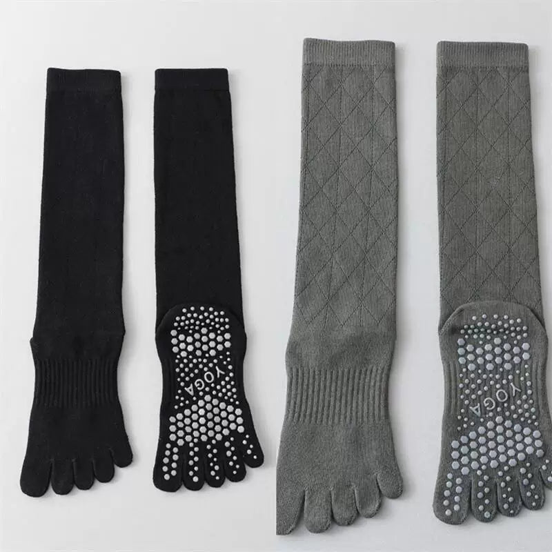 Hawecc | Mid-Calf Split-Toe Socks with Non-Slip Soles