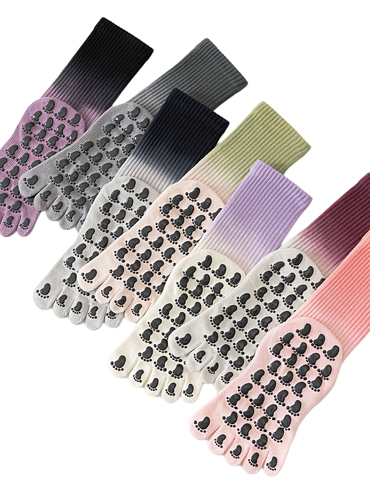 Hawecc | Mid-Calf Professional Yoga Socks for Women with Grip