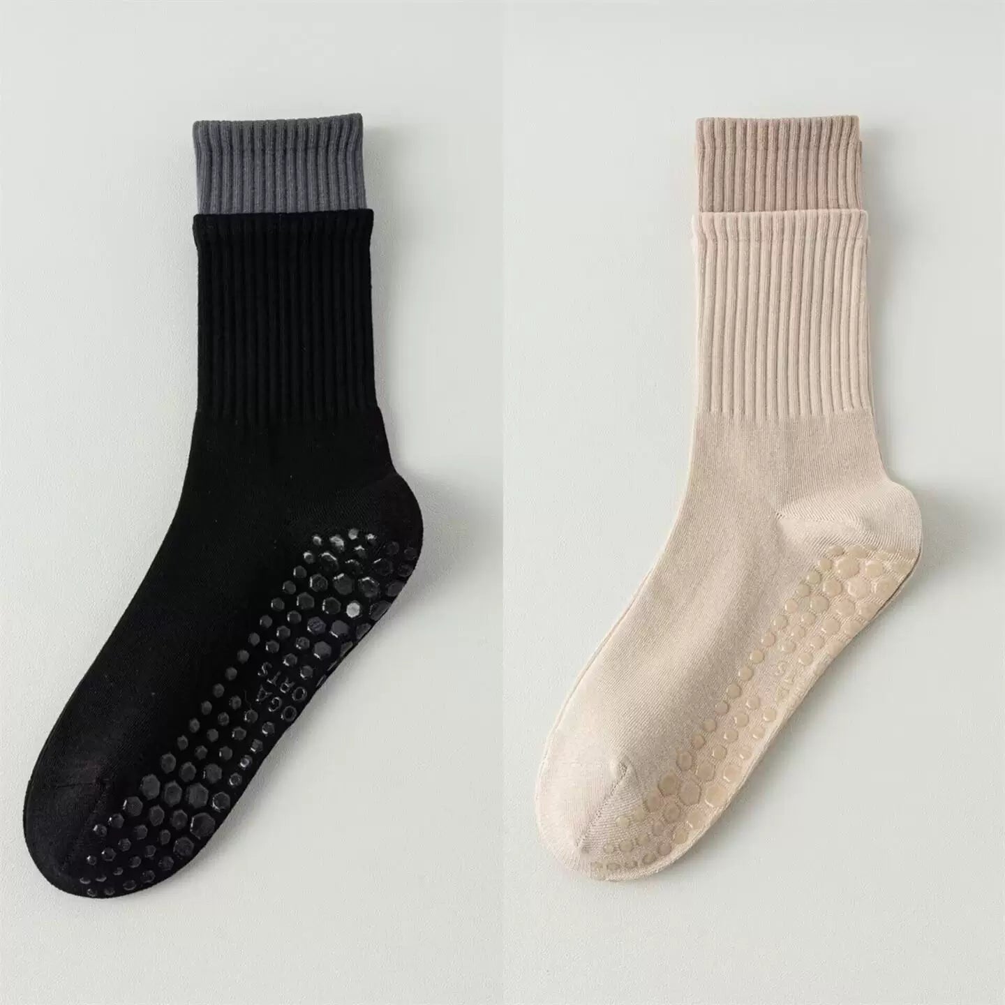 Hawecc | Women’s Non-Slip Split-Toe Socks for Pilates and Yoga