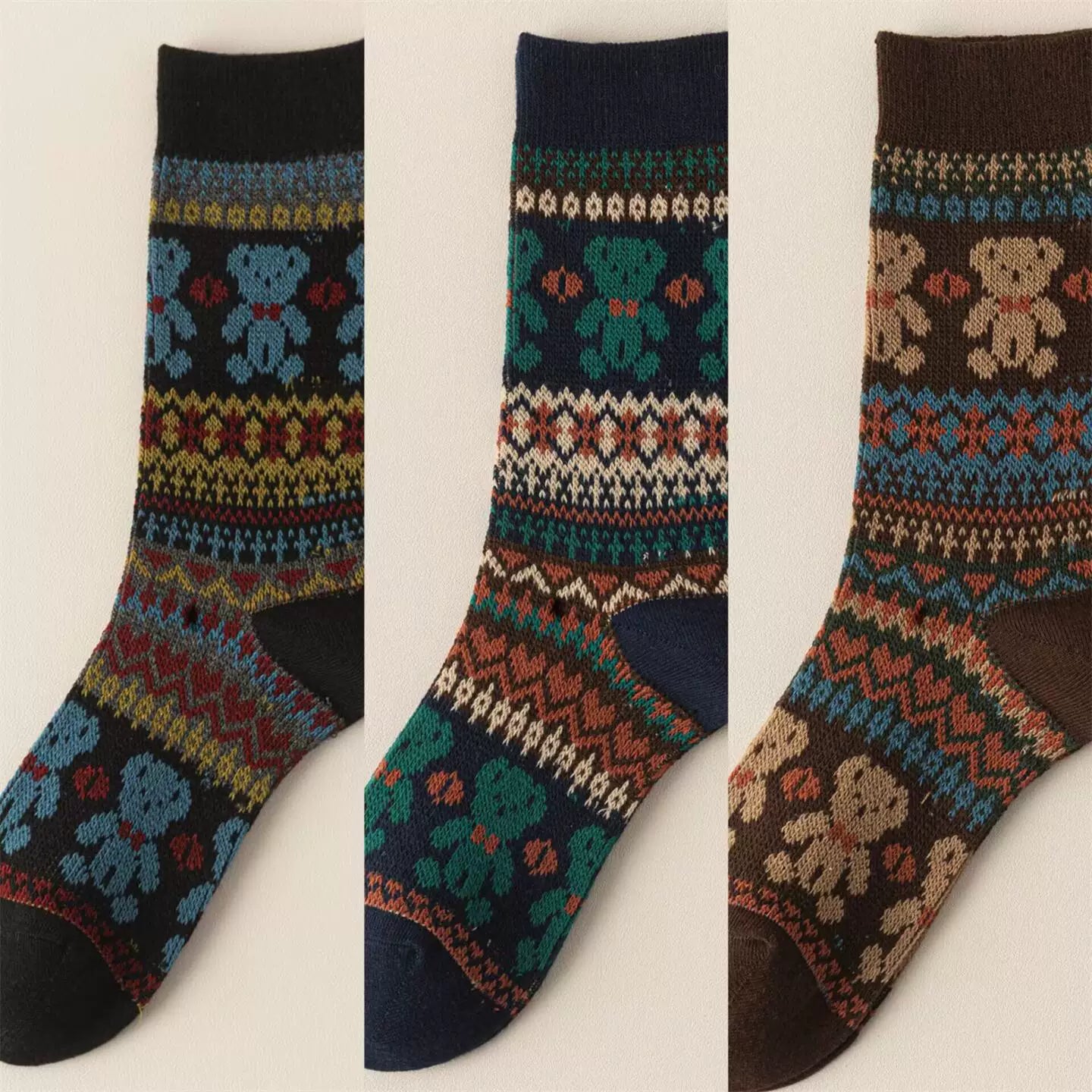 Hawecc | Split-Toe Mid-Calf Socks for Home and Studio Fitness