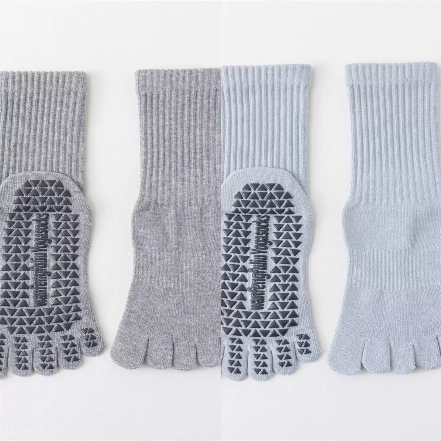 Hawecc | Indoor Fitness Socks for Women with Split Toe and Grip