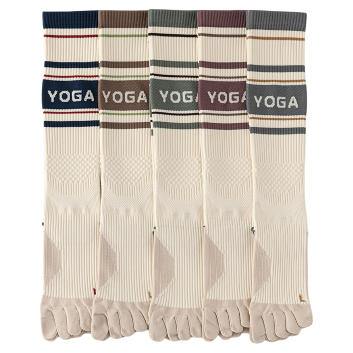 Hawecc | Mid-Calf Split-Toe Socks for Women’s Indoor Training