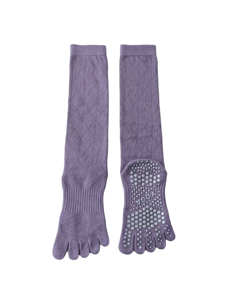 Hawecc | Mid-Calf Split-Toe Socks with Non-Slip Soles