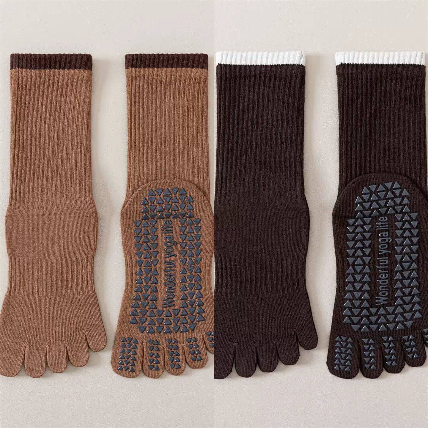 Hawecc | Women’s Indoor Fitness Socks with Split Toe