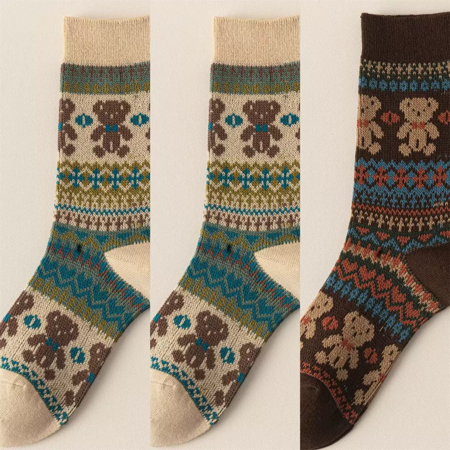 Hawecc | Split-Toe Mid-Calf Socks for Home and Studio Fitness