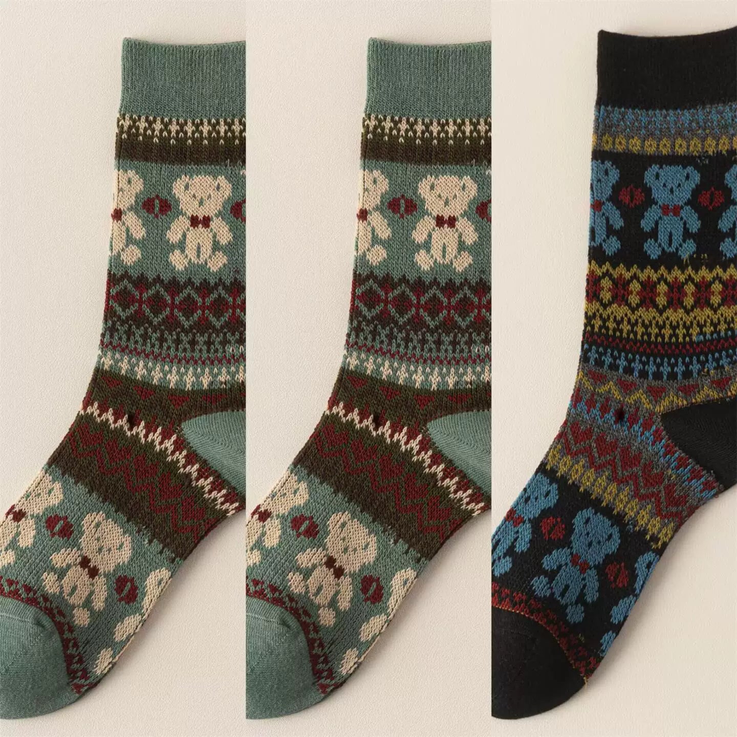 Hawecc | Split-Toe Mid-Calf Socks for Home and Studio Fitness