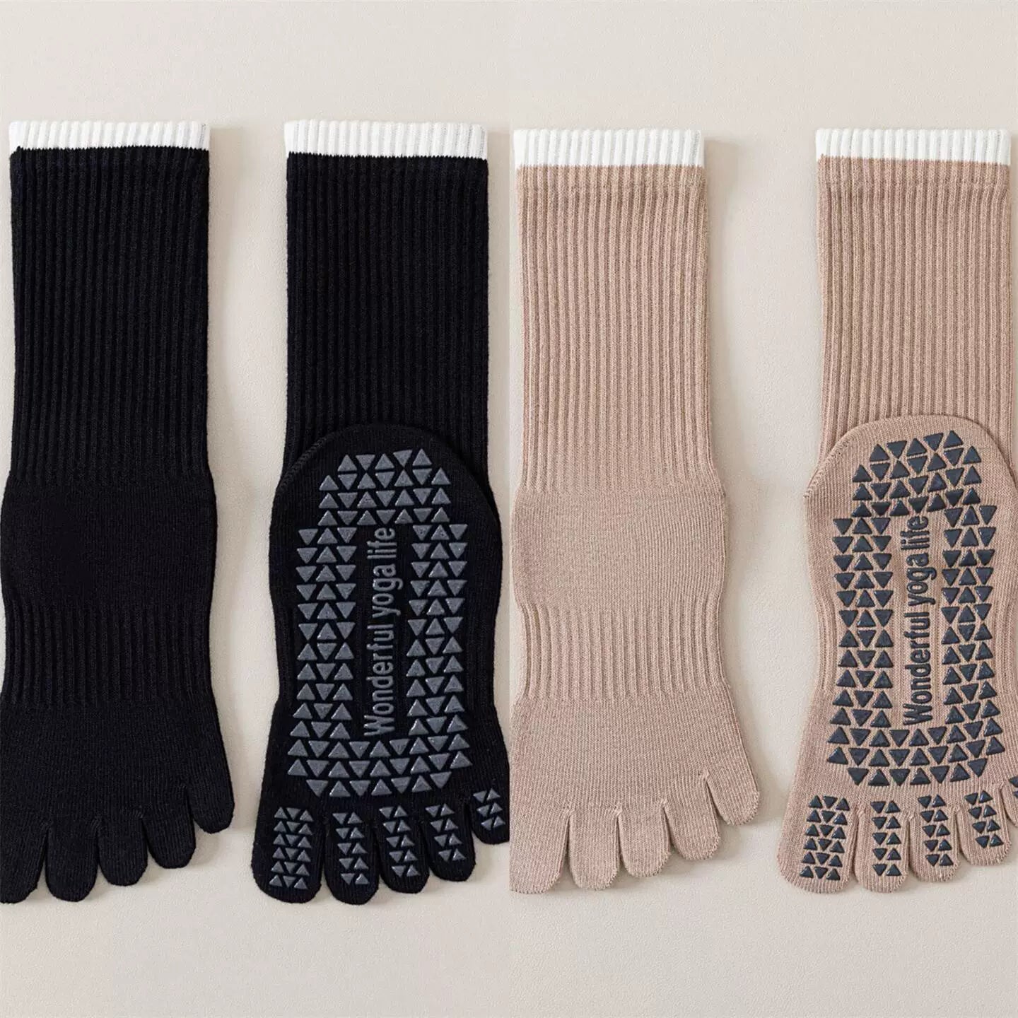 Hawecc | Women’s Indoor Fitness Socks with Split Toe