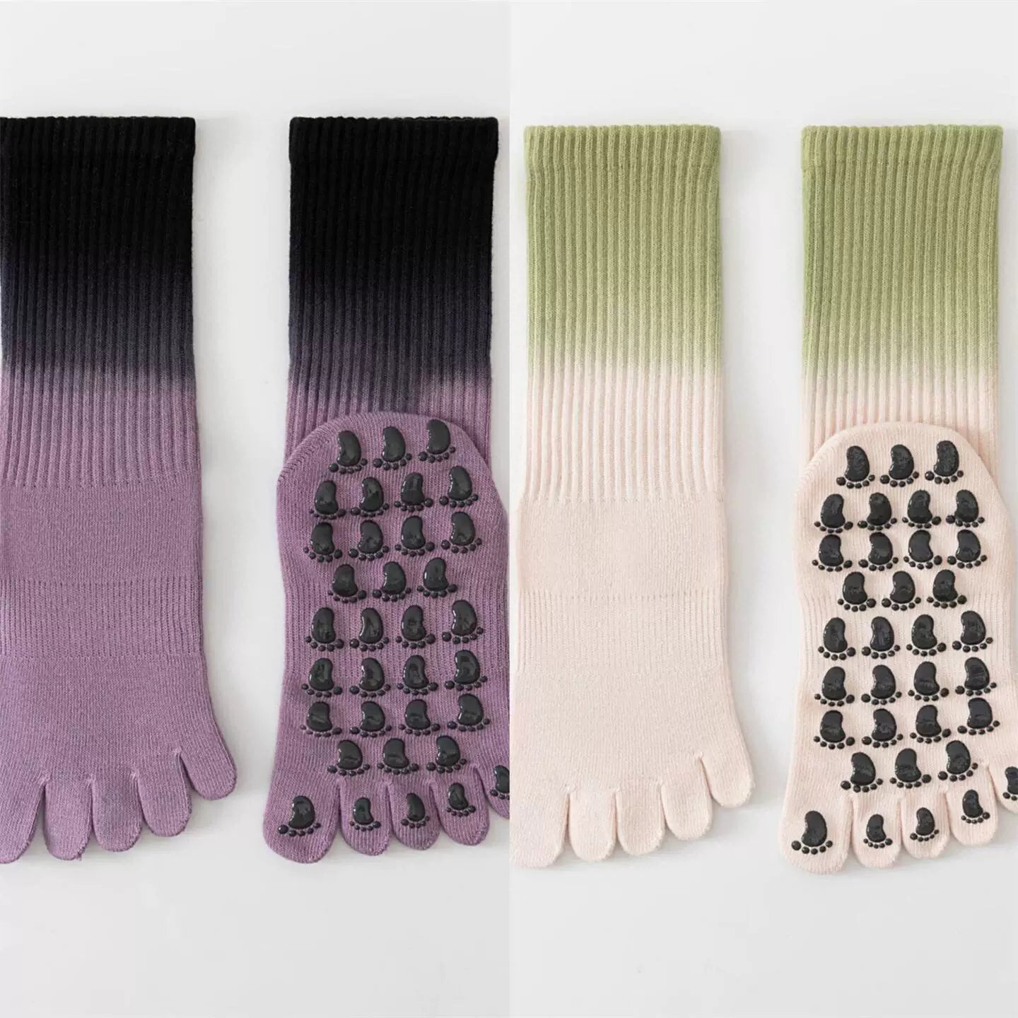 Hawecc | Mid-Calf Professional Yoga Socks for Women with Grip