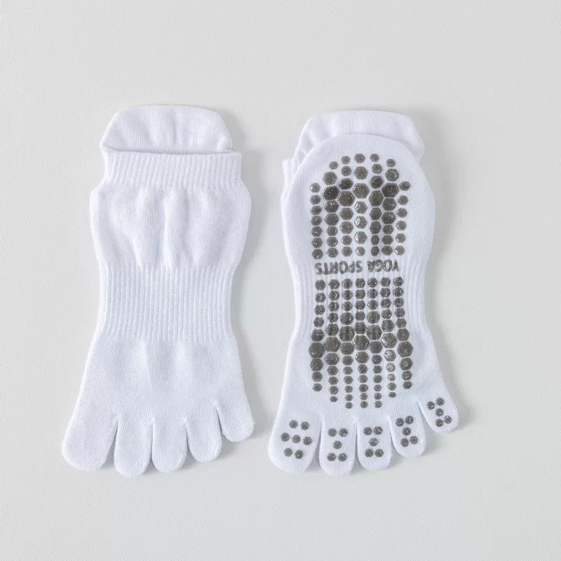 Hawecc | Indoor Fitness Socks with Split-Toe and Grip
