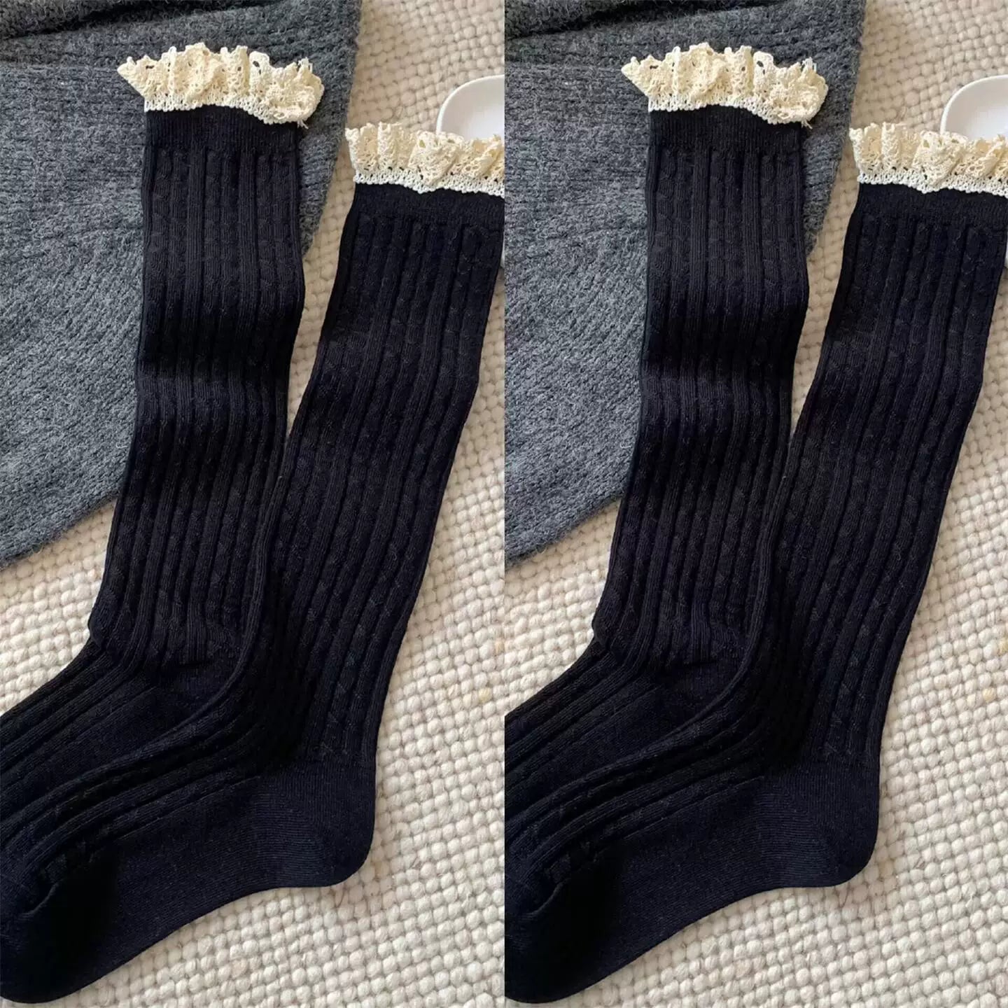 Hawecc | Mid-Calf Grip Socks for Women’s Pilates and Yoga