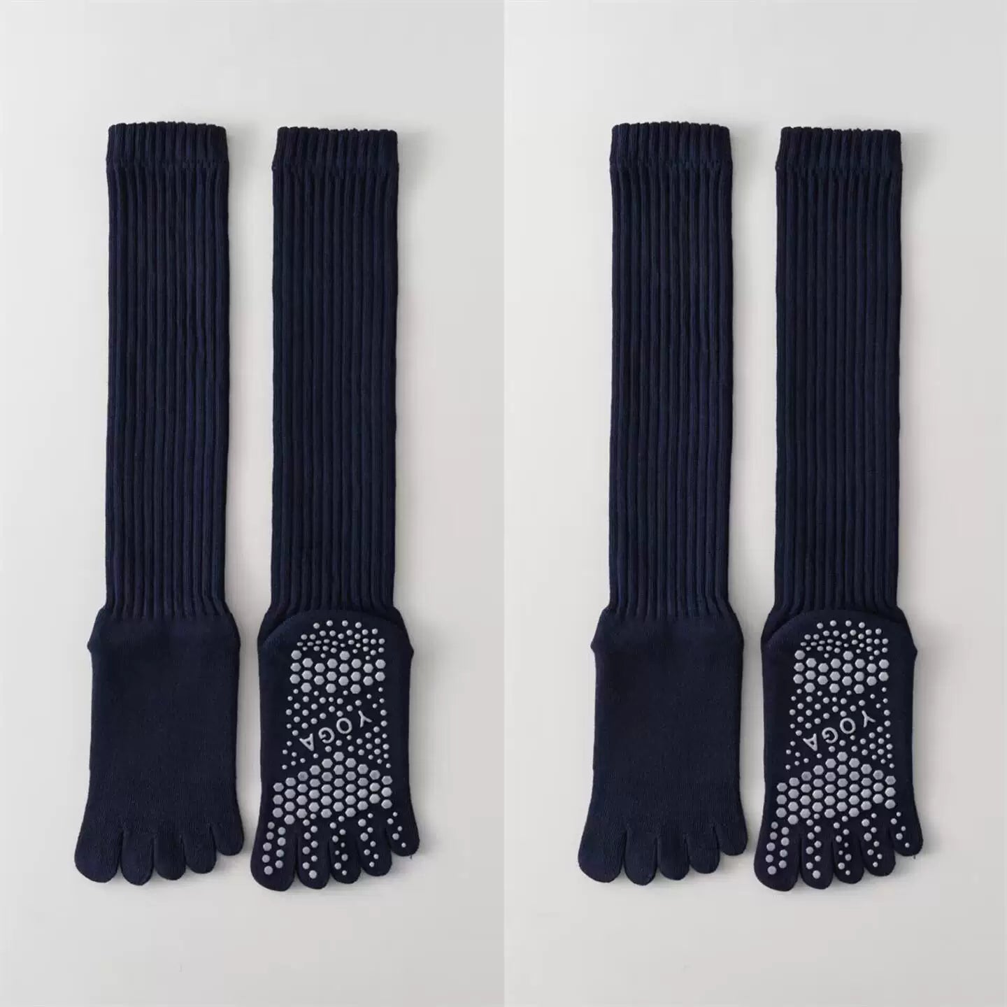 Hawecc | Indoor Split-Toe Mid-Calf Socks for Yoga