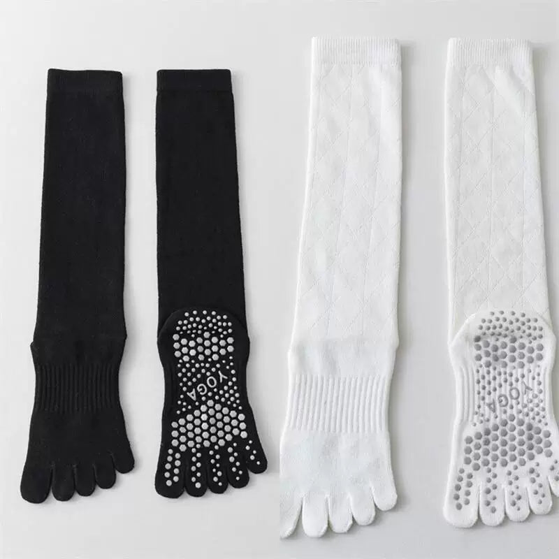 Hawecc | Mid-Calf Split-Toe Socks with Non-Slip Soles