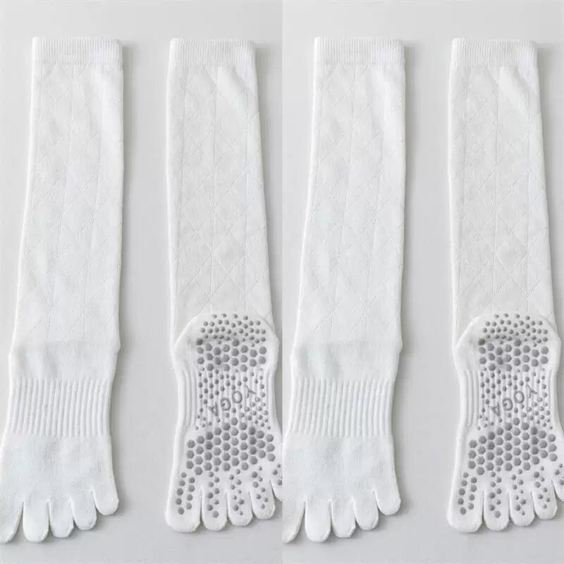 Hawecc | Mid-Calf Split-Toe Socks with Non-Slip Soles