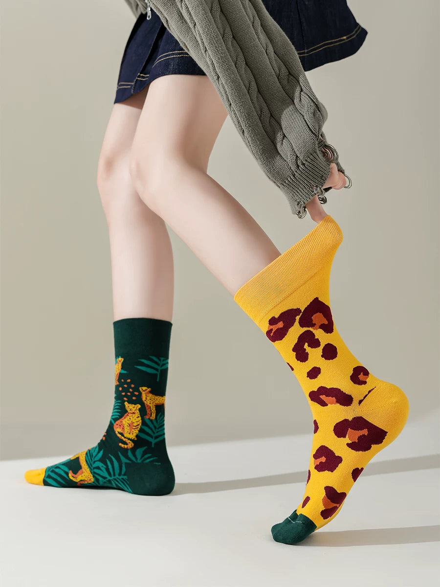 Hawecc | Mid-Calf Grip Socks for Indoor Home Practice