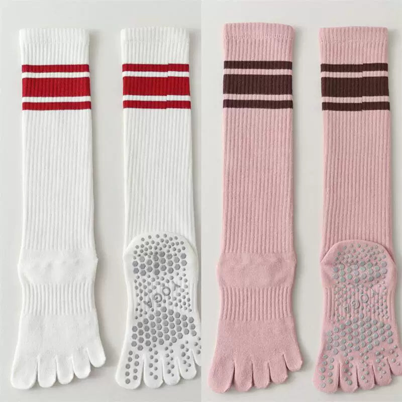 Hawecc | Mid-Calf Grip Socks for Home and Studio Workouts