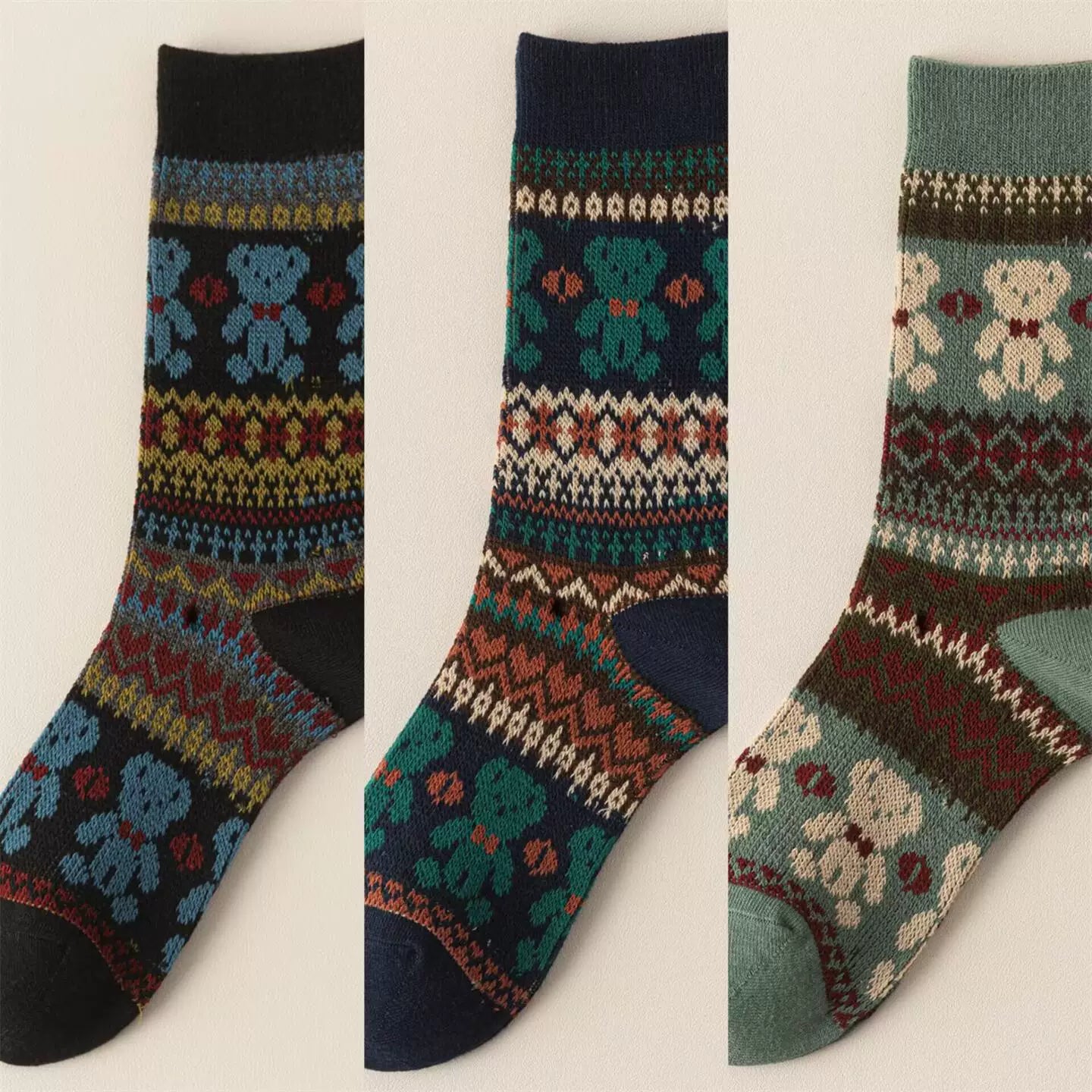 Hawecc | Split-Toe Mid-Calf Socks for Home and Studio Fitness