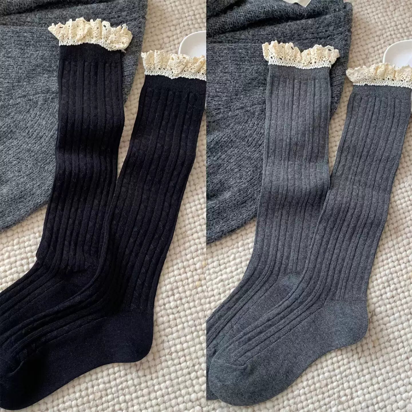 Hawecc | Mid-Calf Grip Socks for Women’s Pilates and Yoga