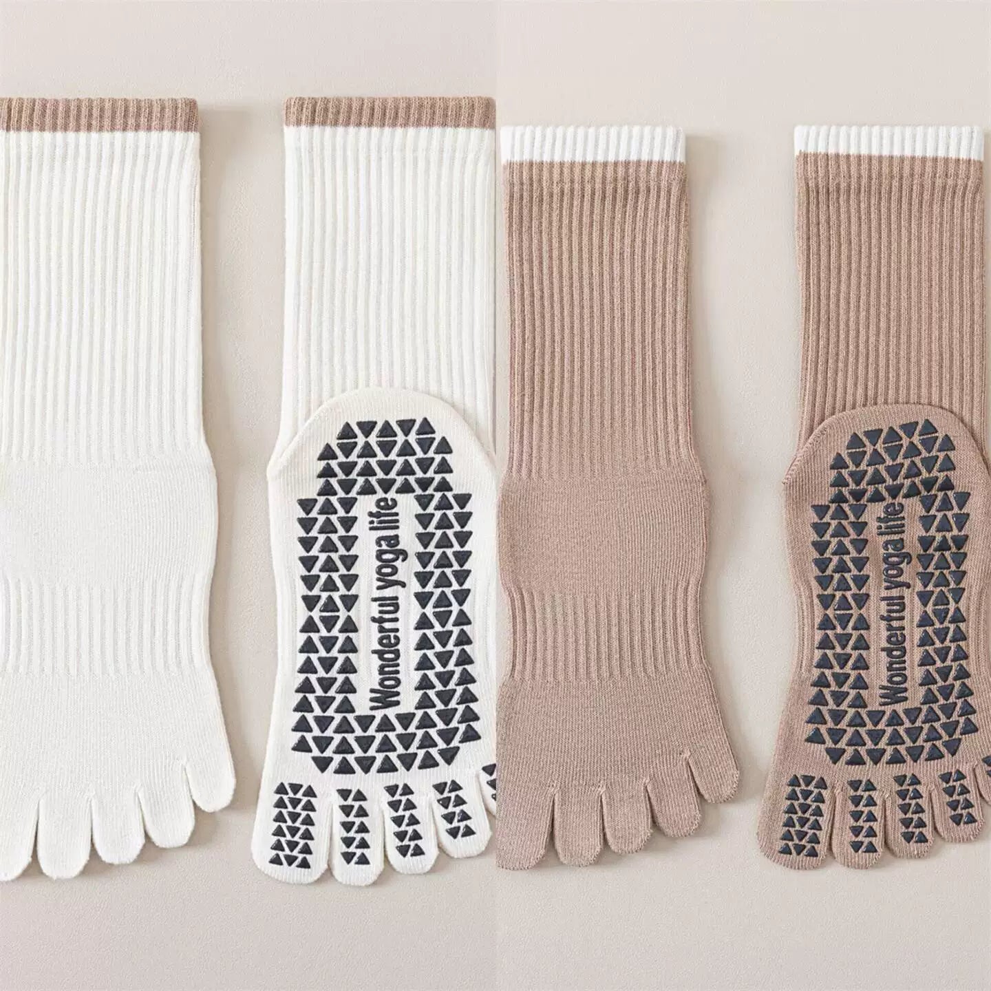 Hawecc | Women’s Indoor Fitness Socks with Split Toe