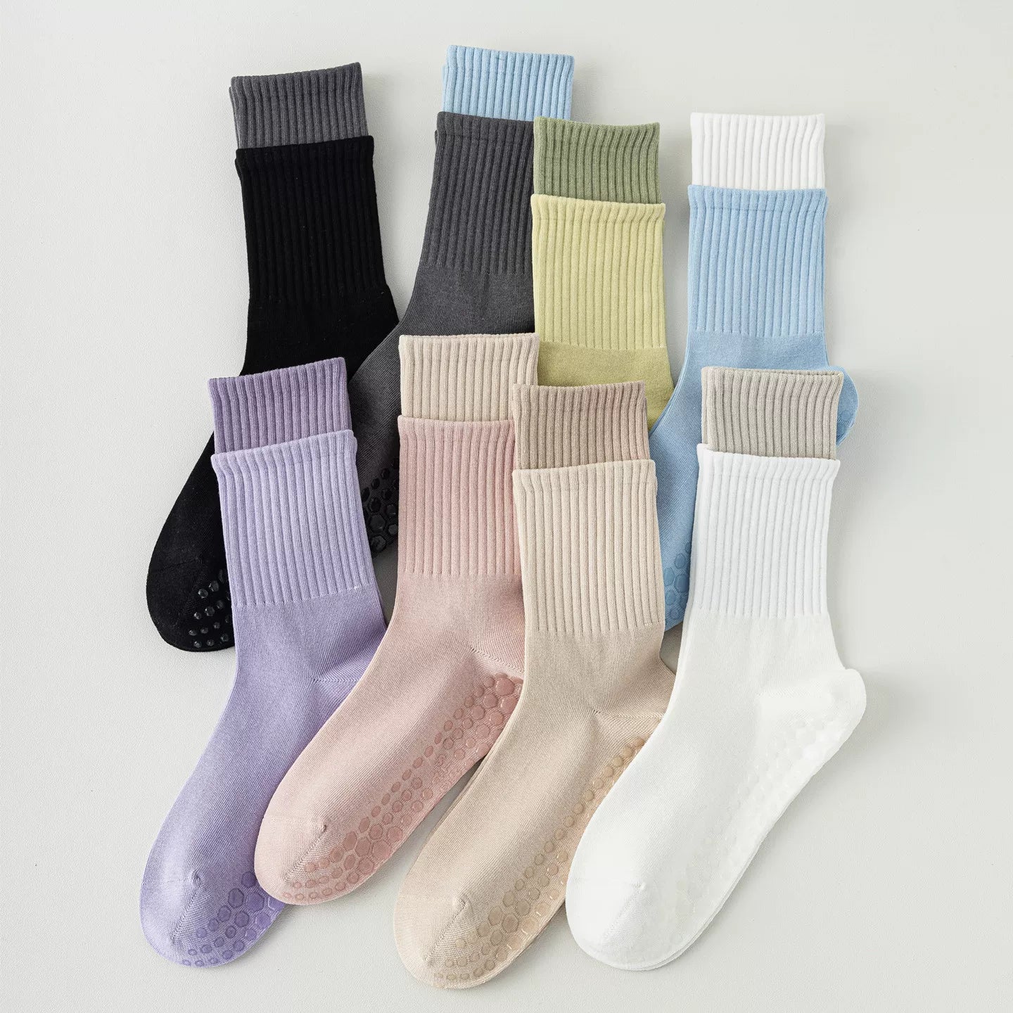 Hawecc | Women’s Non-Slip Split-Toe Socks for Pilates and Yoga
