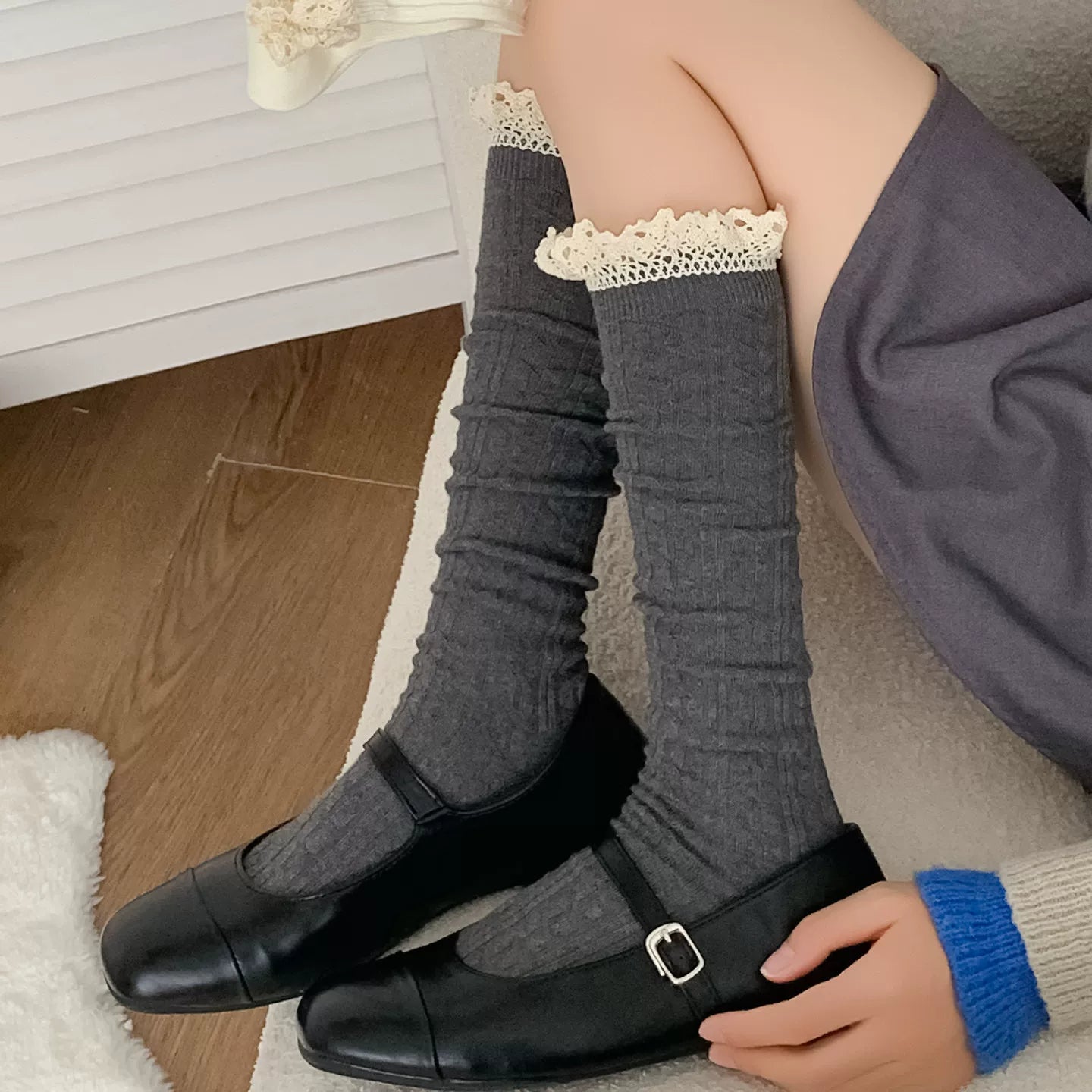 Hawecc | Mid-Calf Grip Socks for Women’s Pilates and Yoga