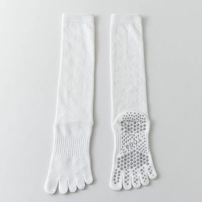 Hawecc | Mid-Calf Split-Toe Socks with Non-Slip Soles