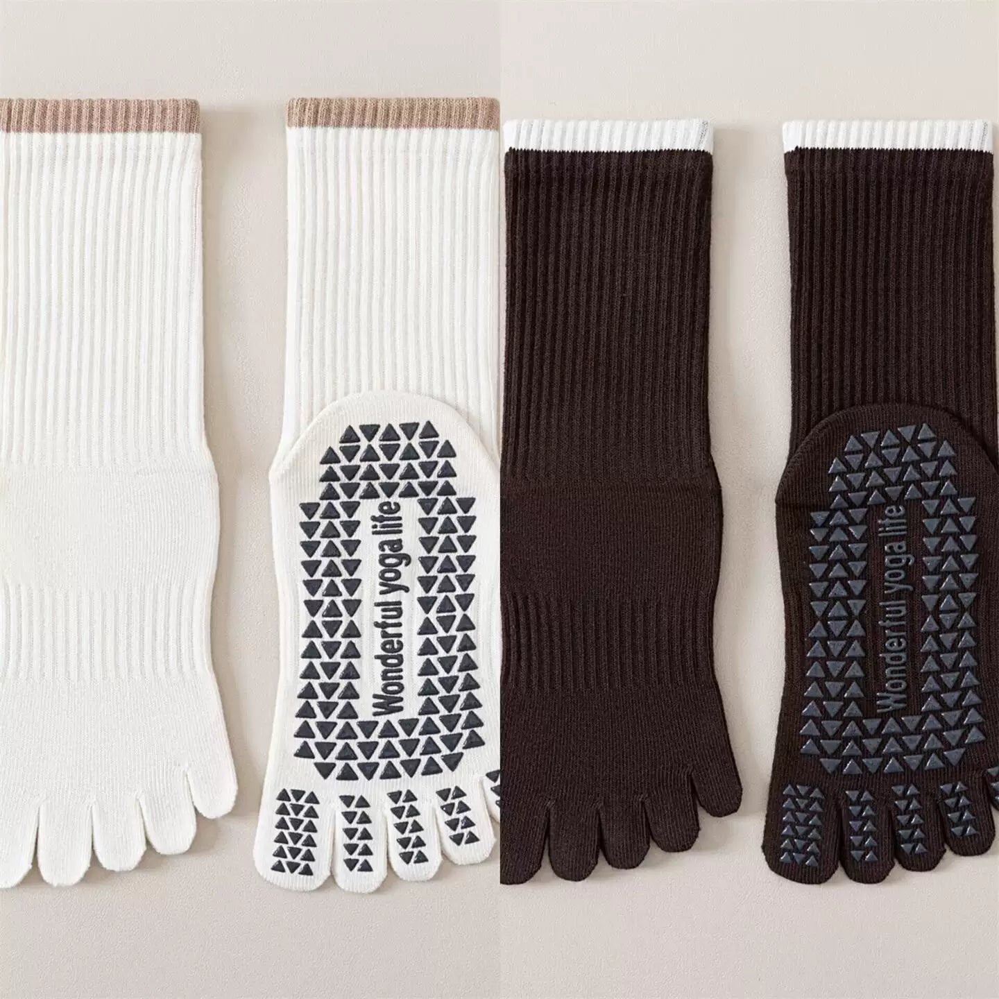 Hawecc | Women’s Indoor Fitness Socks with Split Toe