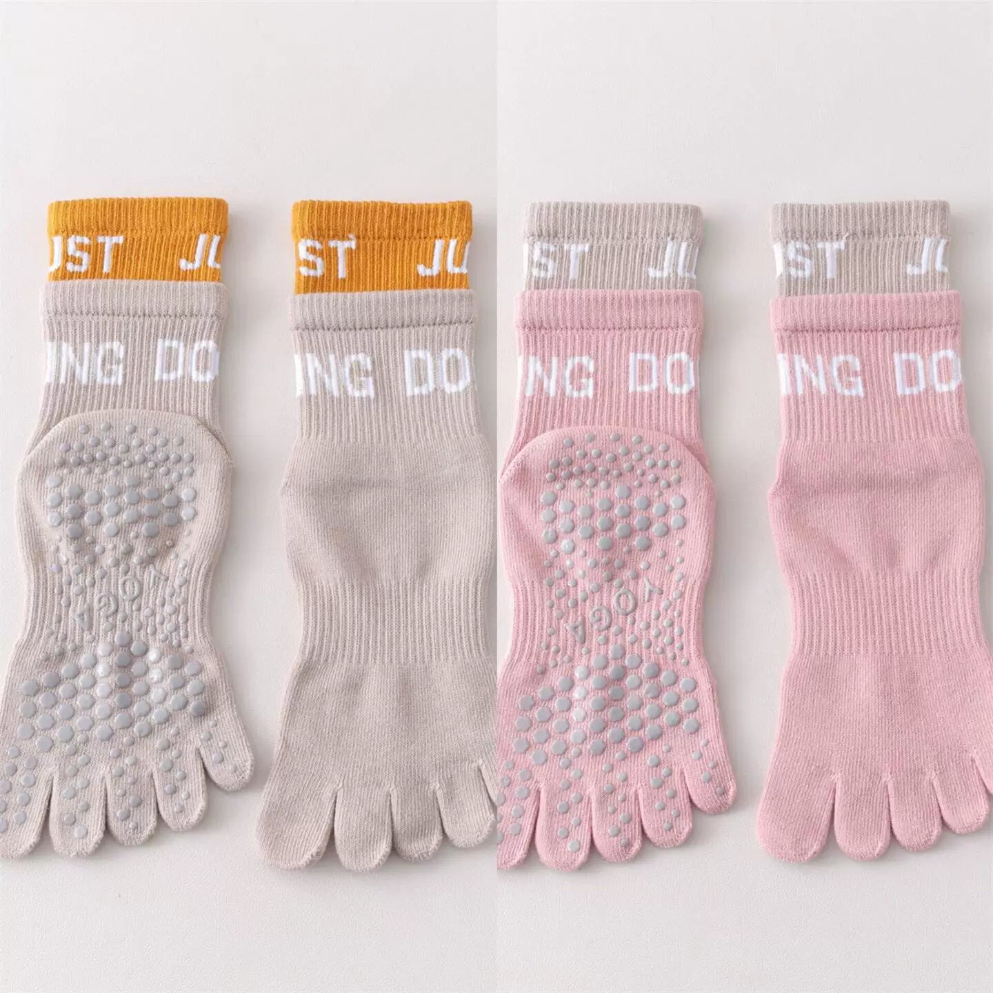 Hawecc | Indoor Yoga and Pilates Socks with Split Toe for Women