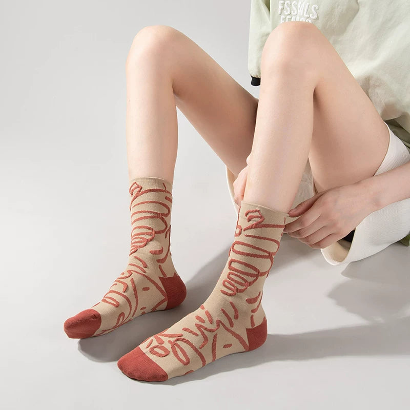 Hawecc | Women’s Indoor Split-Toe Mid-Calf Socks