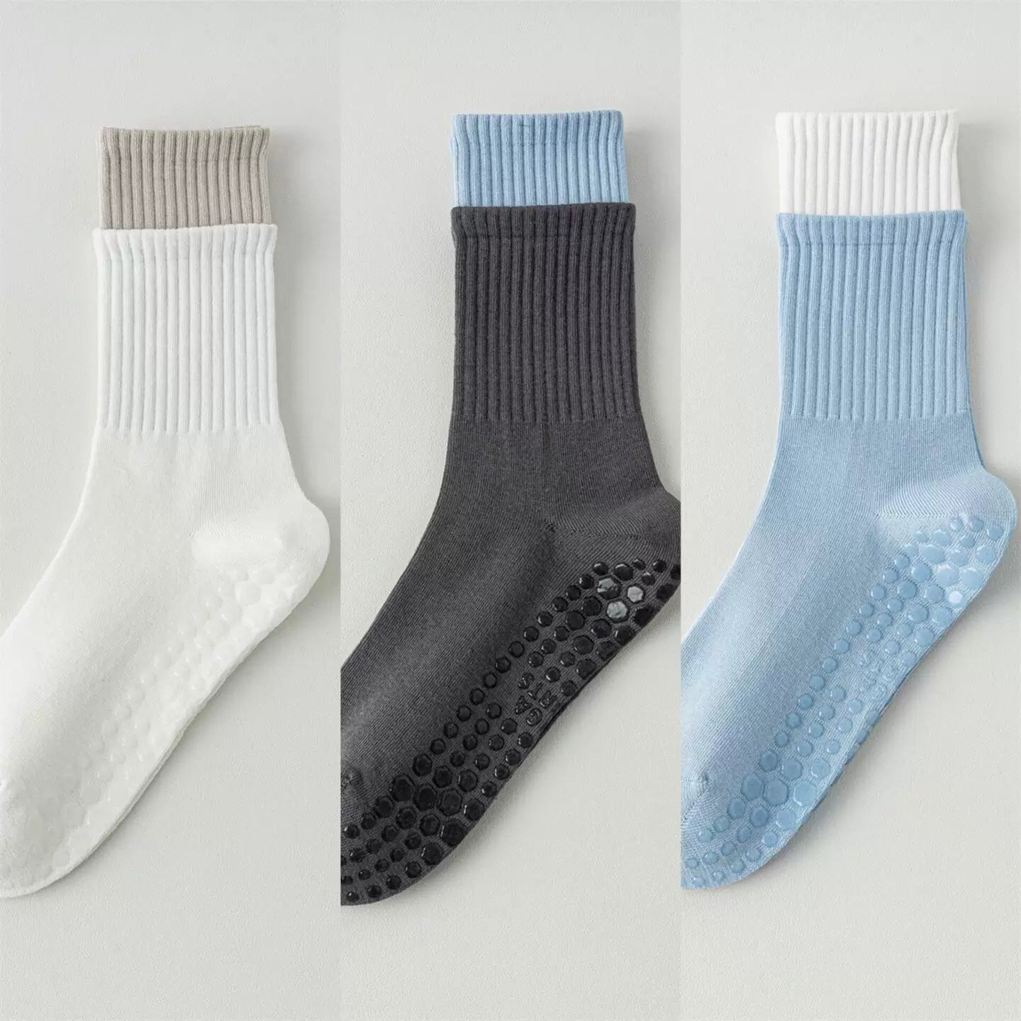 Hawecc | Women’s Non-Slip Split-Toe Socks for Pilates and Yoga