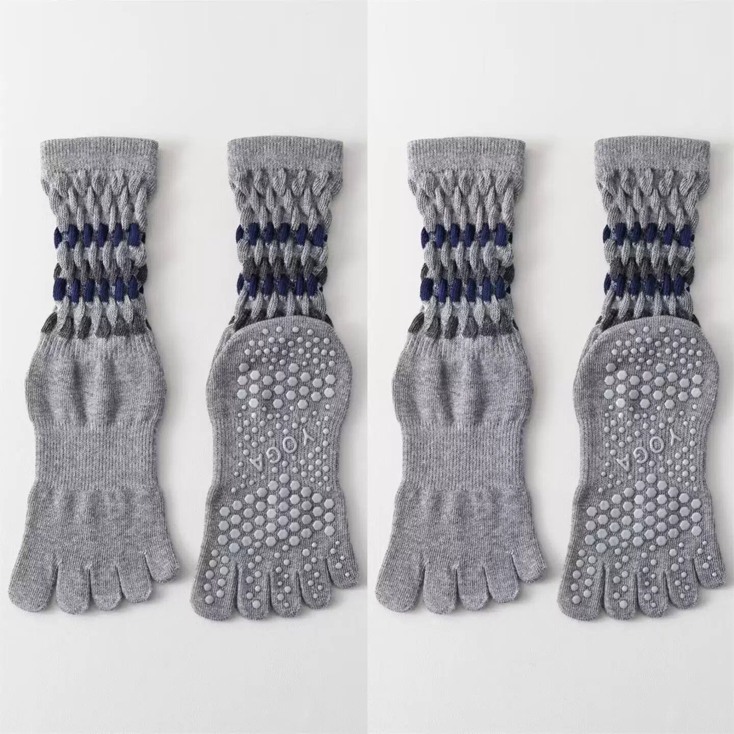 Hawecc | Mid-Calf Non-Slip Socks for Yoga, Pilates, and Barre