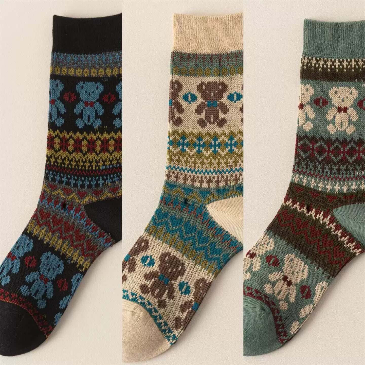 Hawecc | Split-Toe Mid-Calf Socks for Home and Studio Fitness