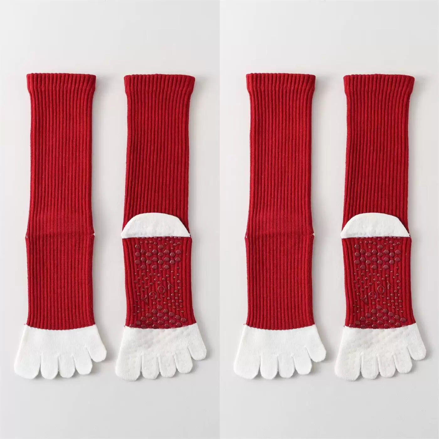 Hawecc | Non-Slip Split-Toe Socks for Women’s Mid-Calf Fitness