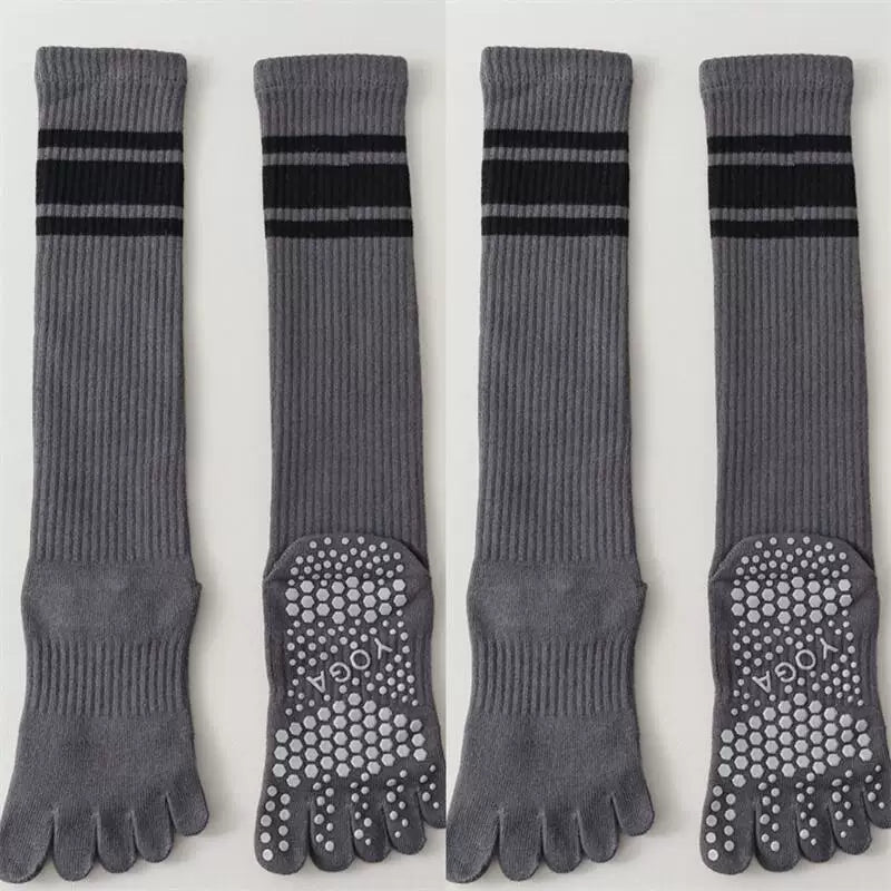 Hawecc | Mid-Calf Grip Socks for Home and Studio Workouts