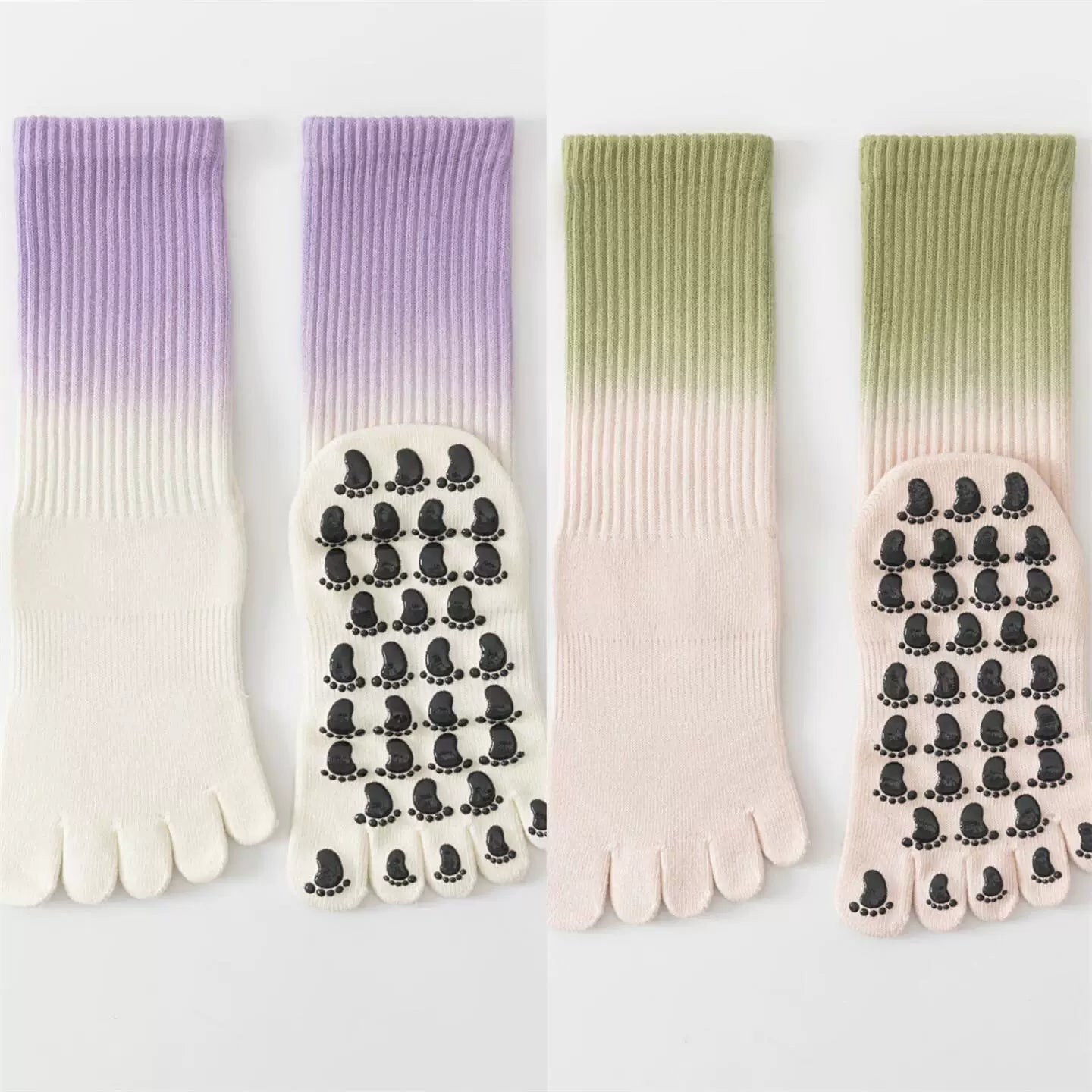 Hawecc | Mid-Calf Professional Yoga Socks for Women with Grip