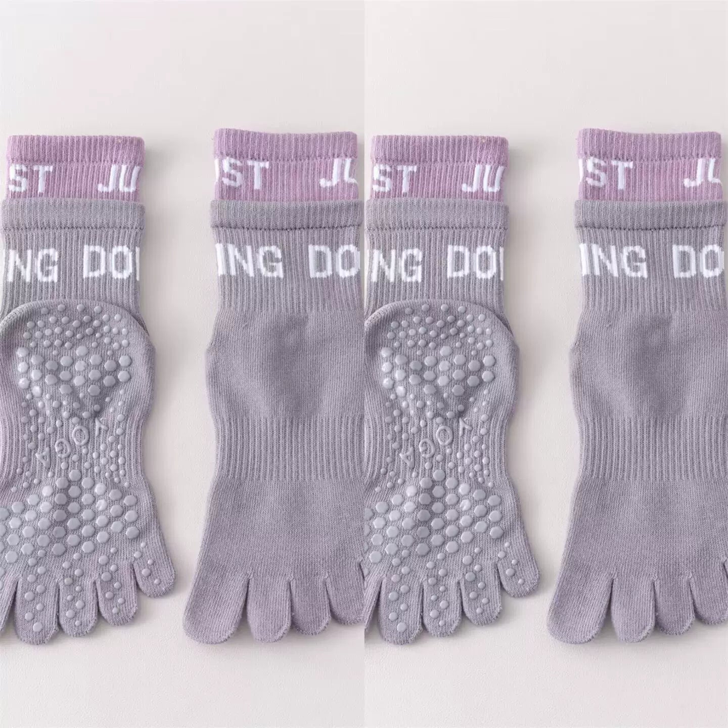 Hawecc | Indoor Yoga and Pilates Socks with Split Toe for Women