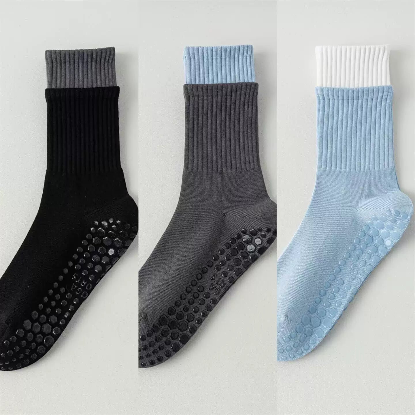 Hawecc | Women’s Non-Slip Split-Toe Socks for Pilates and Yoga