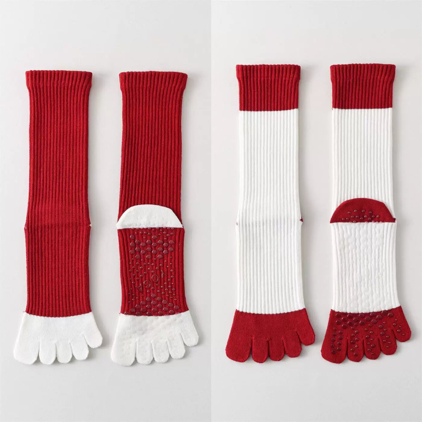 Hawecc | Non-Slip Split-Toe Socks for Women’s Mid-Calf Fitness