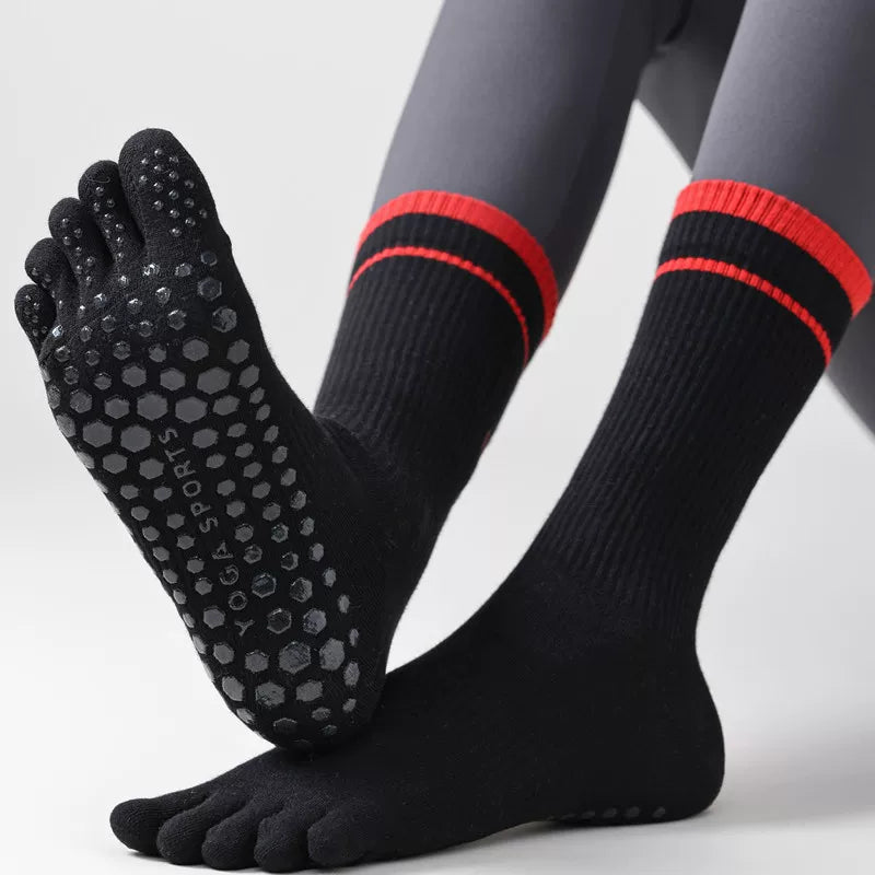 Hawecc | Mid-Calf Grip Socks for Women’s Home and Studio Practice